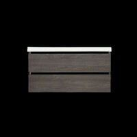 Onderkast Sanilux Trendline Met Greeplijst Mat Zwart 100x47x52 cm Silver Oak