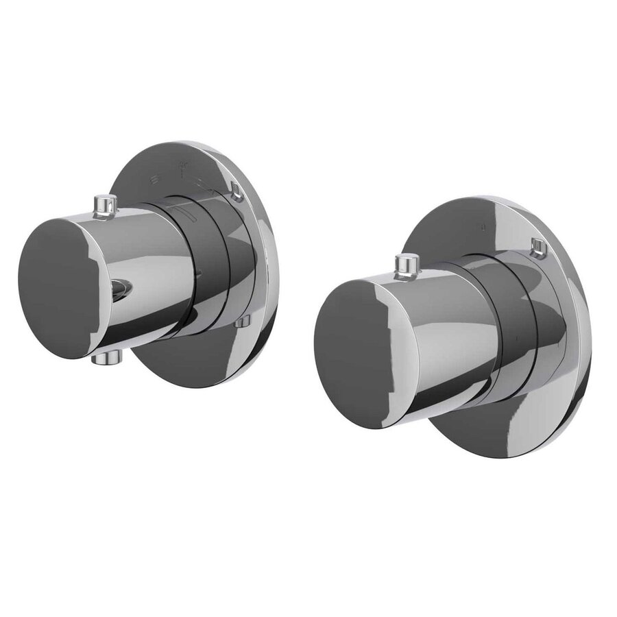 Afbouwdeel IVY Bond Inbouwthermostaat Symmetry 2-Weg Stop-Omstel Met Rond Rozet Chroom