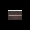 Sanilux Onderkast Sanilux Trendline Met Greeplijst Aluminium 80x47x52 Cm Brown Oak