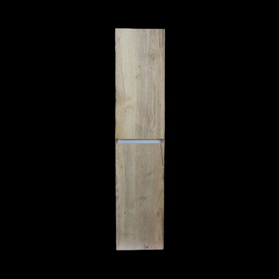 Kolomkast Sanilux Trendline Met Greeplijst Aluminium 160x35x35 Cm Naturel Oak