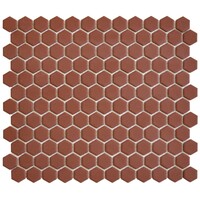 Mozaiek Tegel Hexagon 26x30 cm Mat Terra Cotta (Prijs per 0.78 M2)