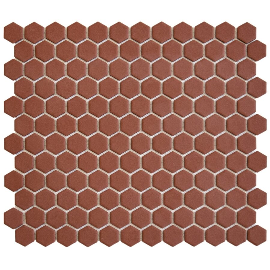 Mozaiek Tegel Hexagon 26x30 cm Mat Terra Cotta (Prijs per 0.78 M2)