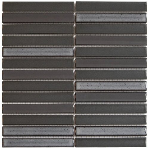 Mozaiek Tegel Sevilla 29,6x30 cm Finger Glossy Carbon Shades of Gray (Prijs per 0.89 M2) 