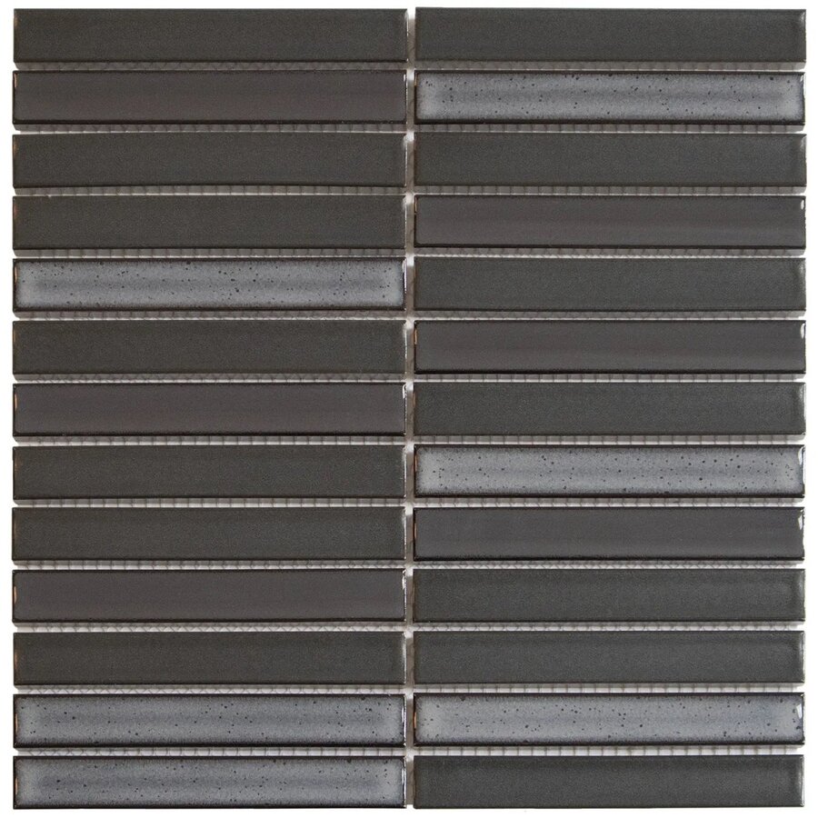 Mozaiek Tegel Sevilla 29,6x30 cm Finger Glossy Carbon Shades of Gray (Prijs per 0.89 M2)