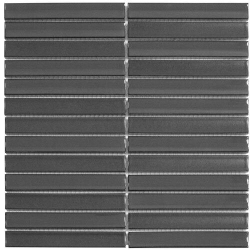 Mozaiek Tegel Sevilla 29,6x30 cm Finger Glossy Carbon Shades of Chalk (Prijs per 0.89 M2) 