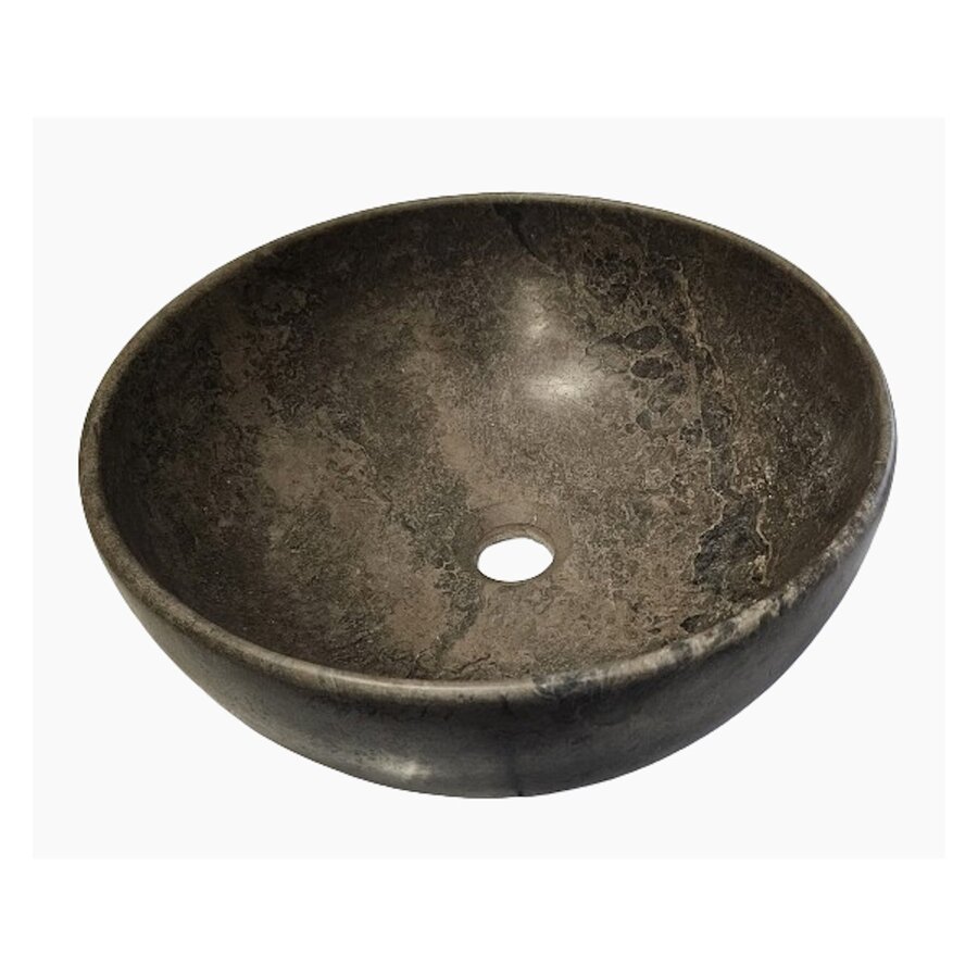 Waskom Sanilux Emperador Marmer Rond Mokka Bruin