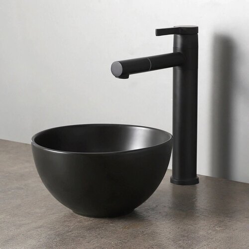 BWS Mini Waskom 23 cm Keramiek Mat Zwart 