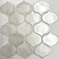 Mozaïek Valkery Arabesque 26,4 x 28,3 cm Glas White (Prijs Per Vel)