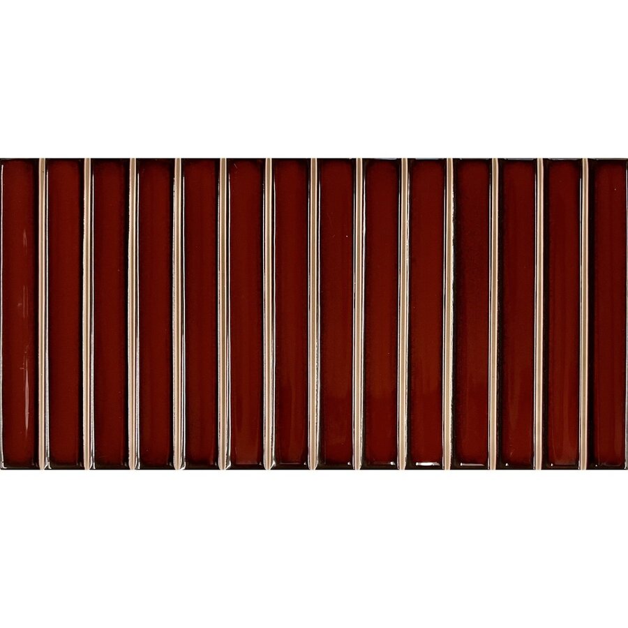 Mozaïek Stardos Bars 12.5x25 cm Glossy Red (Prijs per M2)