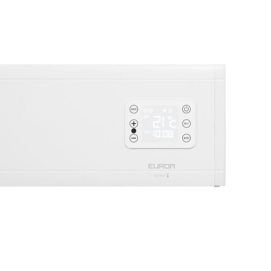 Convector Verwarming Eurom Alutherm Baseboard 2500W Laag Model met Wi-Fi Wit