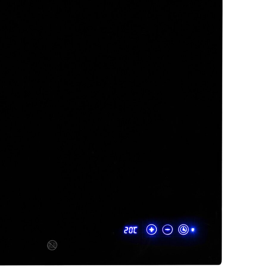 Infraroodpaneel Eurom Sani 1000W 127x55cm Badkamerverwarming Met Wi-Fi Zwart