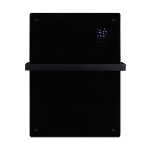 Convector Verwarming Eurom Alutherm Verre 800W Voor in de Badkamer met Wi-Fi en Glazen Behuizing Zwart 