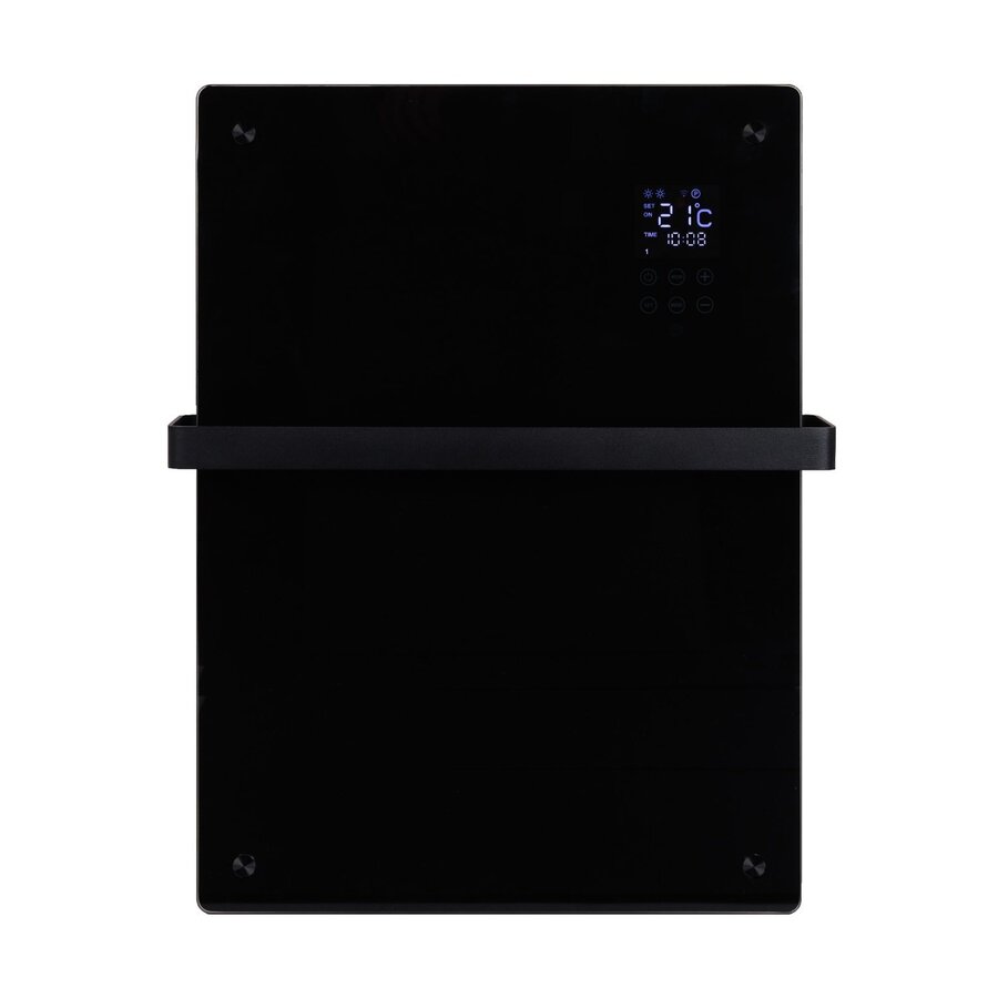 Convector Verwarming Eurom Alutherm Verre 800W Voor in de Badkamer met Wi-Fi en Glazen Behuizing Zwart