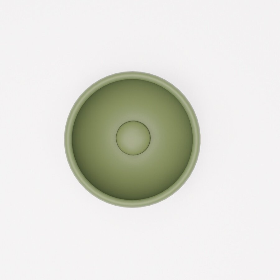 Waskom BWS Nox Mini 20 cm Solid Marmo Olijf Groen