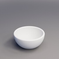 Waskom BWS Nox Mini 20 cm Solid Marmo Glans Wit