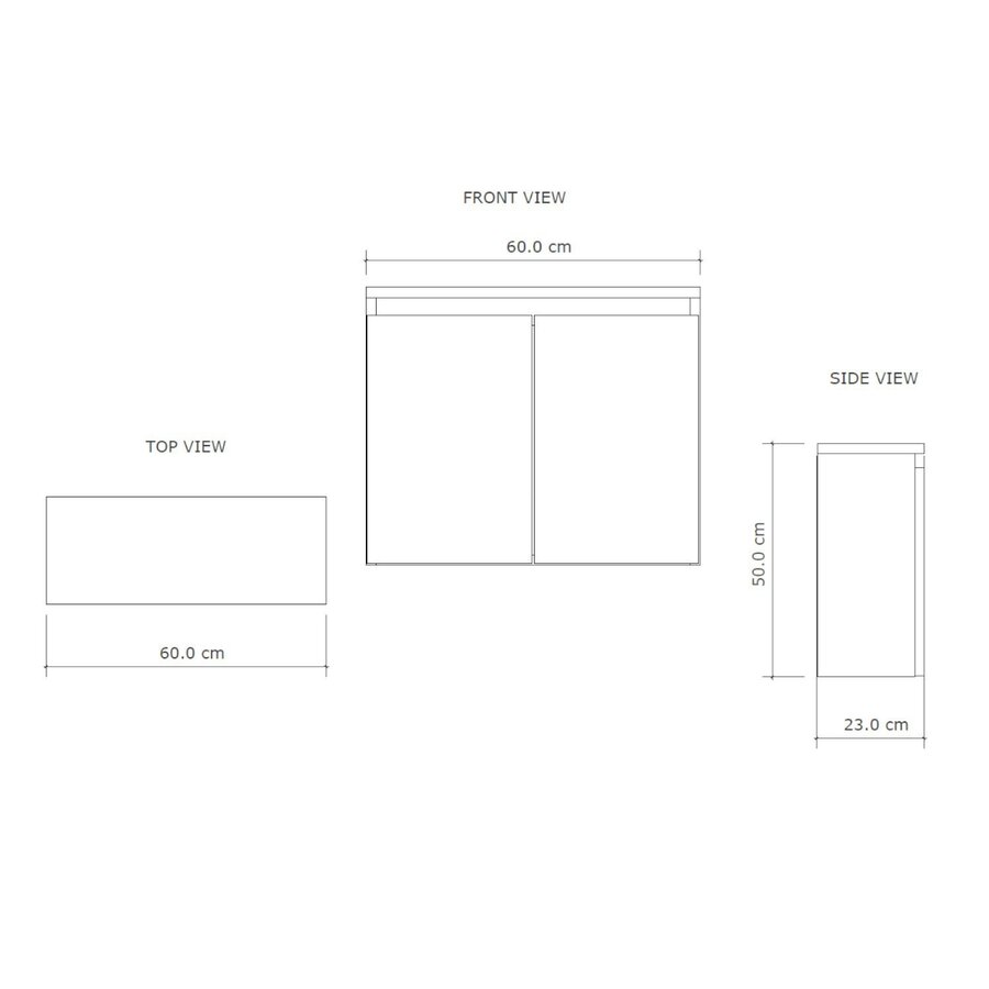 Fonteinmeubel BWS Meadow 60x50 cm Olijf Groen Incl. Topplaat