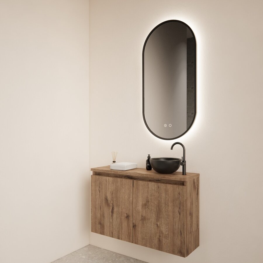 Fonteinmeubel BWS Meadow 80x50 cm Wellington Oak Incl. Topplaat