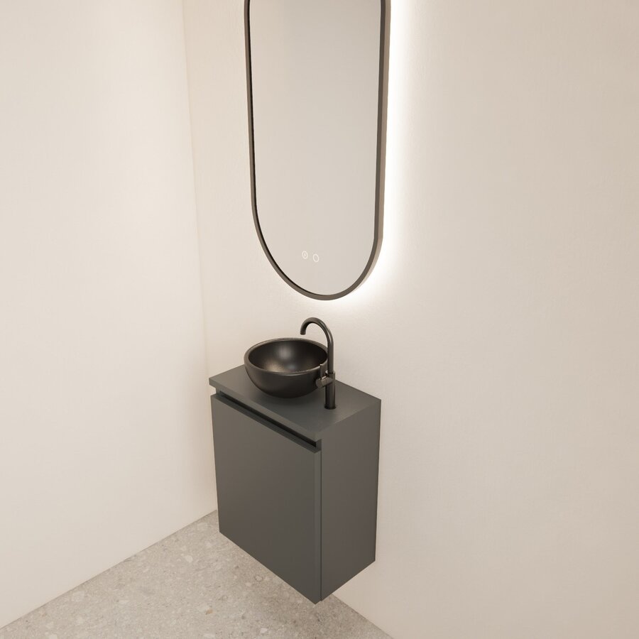Fonteinmeubel BWS Meadow 40x50 cm Graphite Grijs Incl. Topplaat