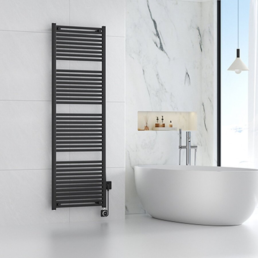 Elektrische Radiator BWS Lara 181.7x60 Cm Smart Wifi Mat Zwart