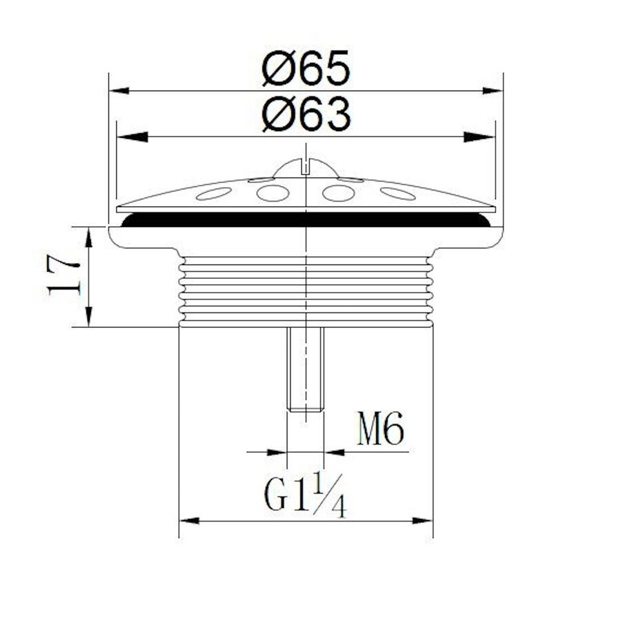 Afvoerplug BWS Luks 5/4 Geborsteld Staal