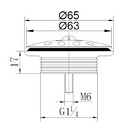 Afvoerplug Wiesbaden Rooster 5/4 Gunmetal