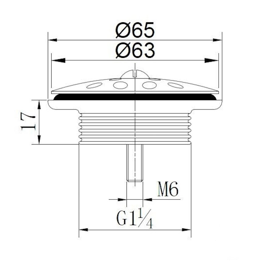 Afvoerplug Wiesbaden Rooster 5/4 Gunmetal