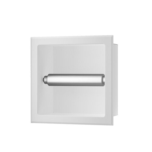 Toiletrolhouder Inbouw BWS Milan Zonder Klep Mat Wit 