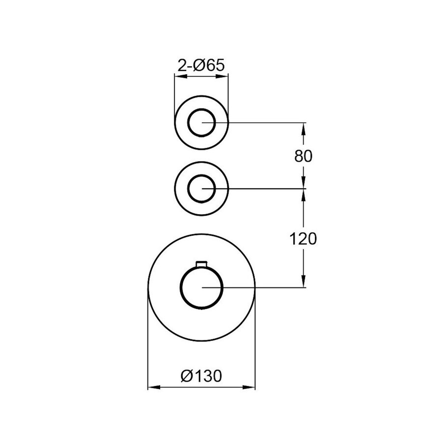 Badset Inbouw Deluxe Sanilux Giles Met Box Thermostaat Geribbelde Knop Chroom