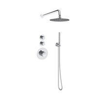 Doucheset Inbouw Deluxe Sanilux Giles Met Box Thermostaat Douchekop 25 cm Rond Chroom