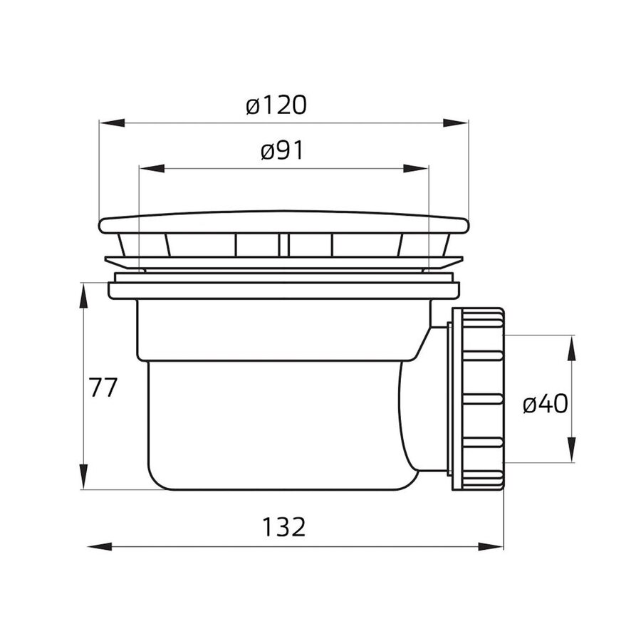 Douchebak Afvoer Xenz Pure Voor Gat 90 mm Met Afdekklep Geborsteld Goud