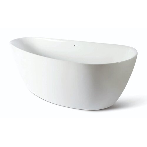 Vrijstaand Bad Luca Sanitair Primo Acryl 170x78x60 cm 260L Incl. Afvoerset Glans Wit 