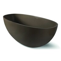 Vrijstaand Bad Luca Sanitair Vasca Solid Surface 180x80x60 cm incl. Afvoerset Castagno