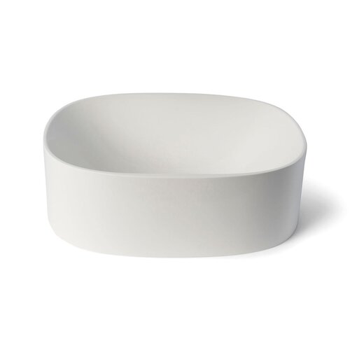 Waskom Luca Sanitair Tate 40x35x12,5 cm Mineral Stone Glans Wit 