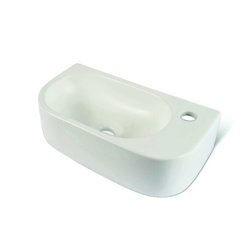 Fontein Luca Sanitair Ceramics 40x21,5x12 cm Keramiek Rechts Mat Wit 