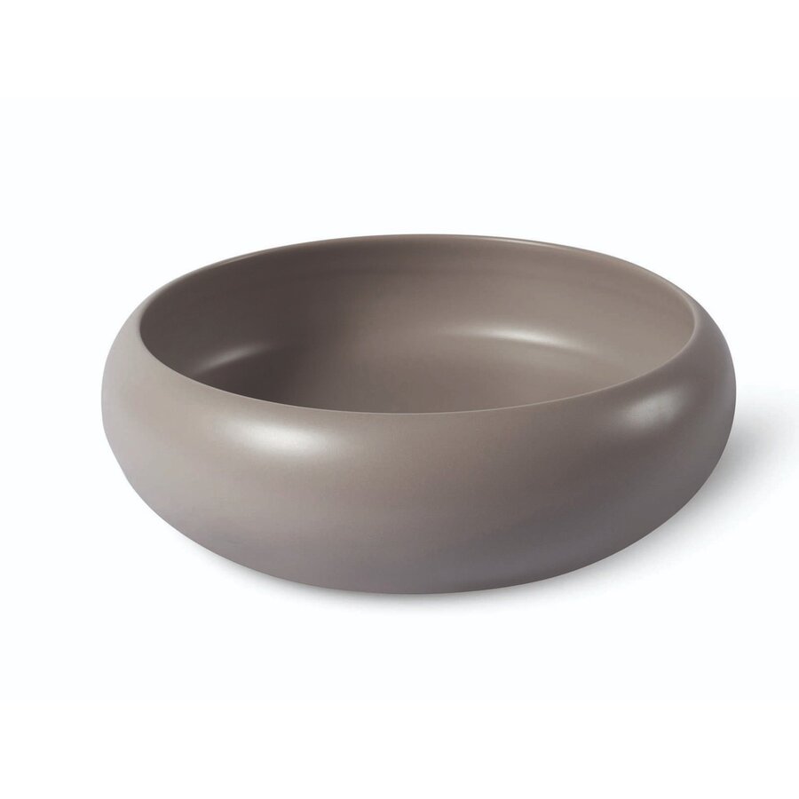 Waskom Luca Sanitair Ceramics Rond 41,5x41,5x12 Keramiek Mat Lichtgrijs