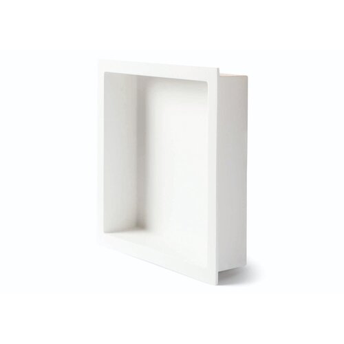 Inbouwnis Luca Sanitair Luva 29,5x29,5x7 cm Solid Surface Mat Wit 