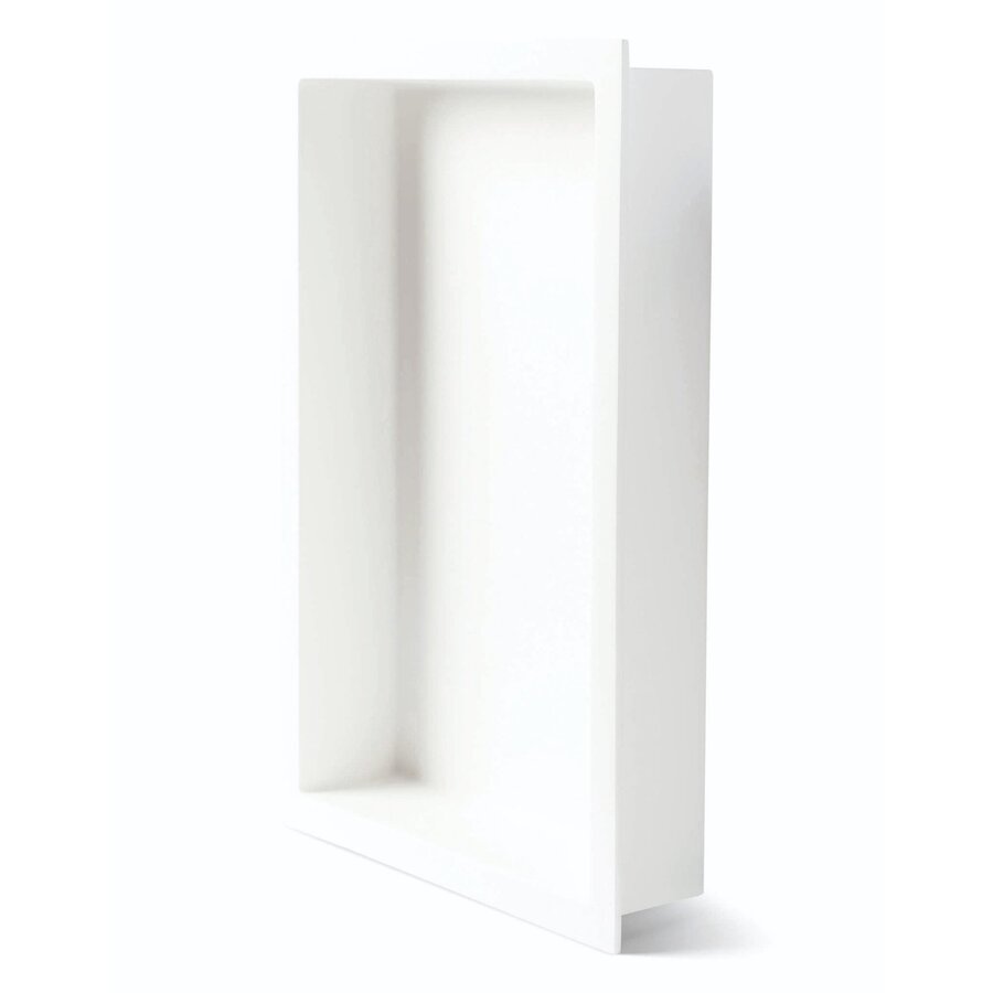 Inbouwnis Luca Sanitair Luva 44,5x29,5x7 cm Solid Surface Mat Wit