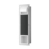 Toiletrolhouder met Klep en Reserverolhouder Inbouw BWS Milan Mat Wit