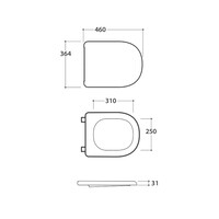 Toiletzitting Globo Lalita 36,4x46 cm Softclose Quickrelease Glans Wit