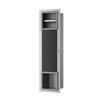 Toiletrolhouder Zonder Klep en Reserverolhouder Inbouw BWS Milan Gunmetal