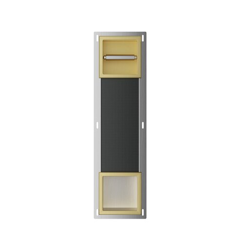 Toiletrolhouder Zonder Klep en Reserverolhouder Inbouw Wiesbaden Rocko Geborsteld Messing 