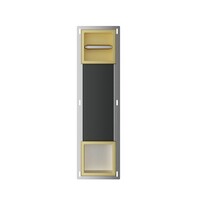 Toiletrolhouder Zonder Klep en Reserverolhouder Inbouw BWS Milan Geborsteld Messing