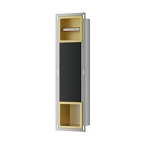 Toiletrolhouder Zonder Klep en Reserverolhouder Inbouw BWS Milan Geborsteld Messing