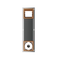 Toiletrolhouder Zonder Klep en Reserverolhouder Inbouw BWS Milan Geborsteld Brons Koper