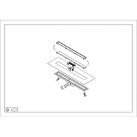 Douchegoot met Tegelrooster en Flens Wiesbaden Suus 70x7 Cm Geborsteld Brons Koper