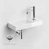 Clou Fonteinset Clou Mini Wash Me Incl. Toebehoren Rechts 7x45 Cm Glanzend Wit