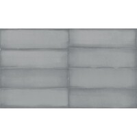 Wandtegel Estudio Ghent Pearl Grey Glossy 6.9x24 cm (Prijs per M2)