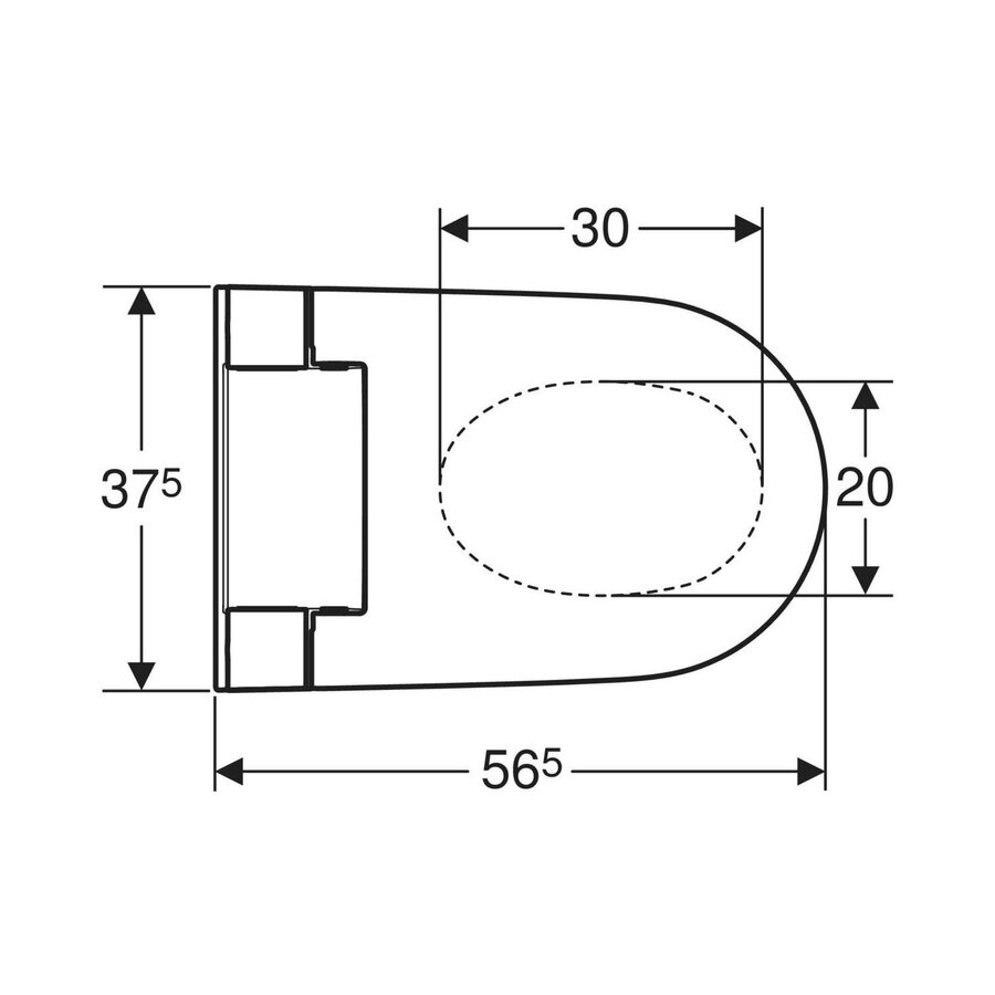 Douche WC Geberit AquaClean Alba Met Afstandsbediening Wit