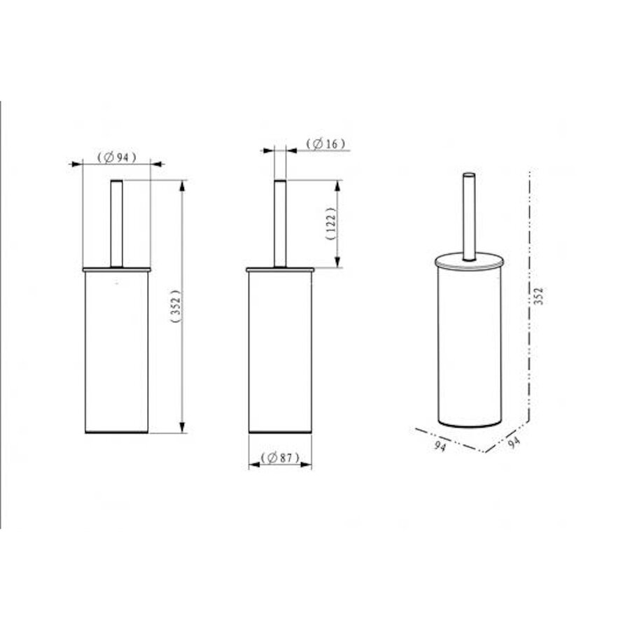 Toiletborstel Met Houder Wiesbaden Alonzo Staand Chroom