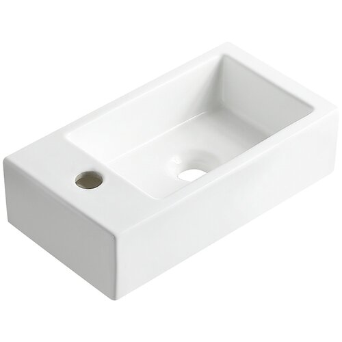 Fontein BWS Blong 40x22 Kraangat Links Glanzend Wit 